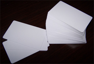 blank plastic business cards